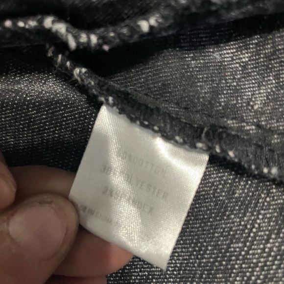 Crazy Train Black Acid Wash Jean Jacket Medium - Picture 4 of 7